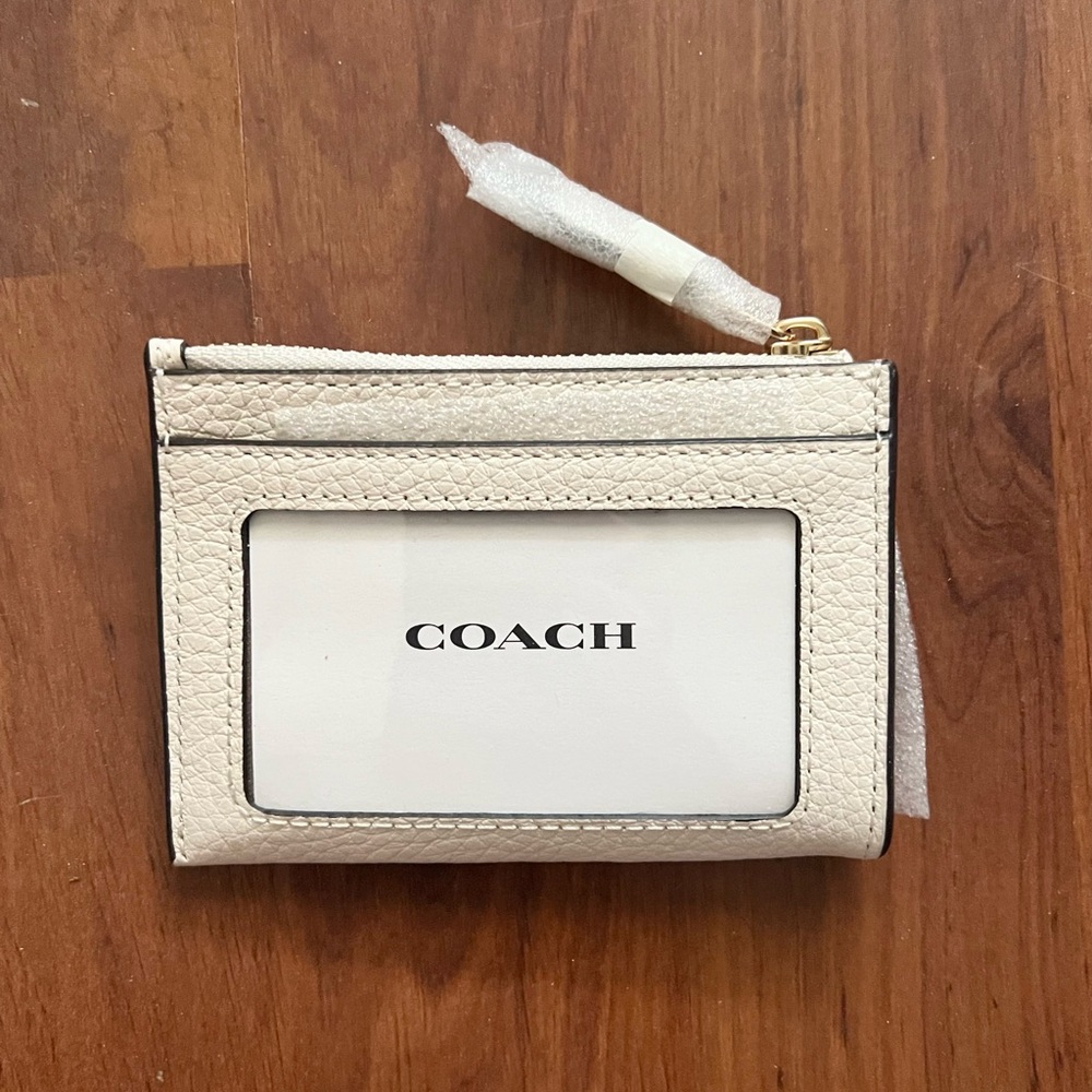 Coach NWT Mini Skinny Id Case Floral Print Keychain Wallet - Picture 3 of 3